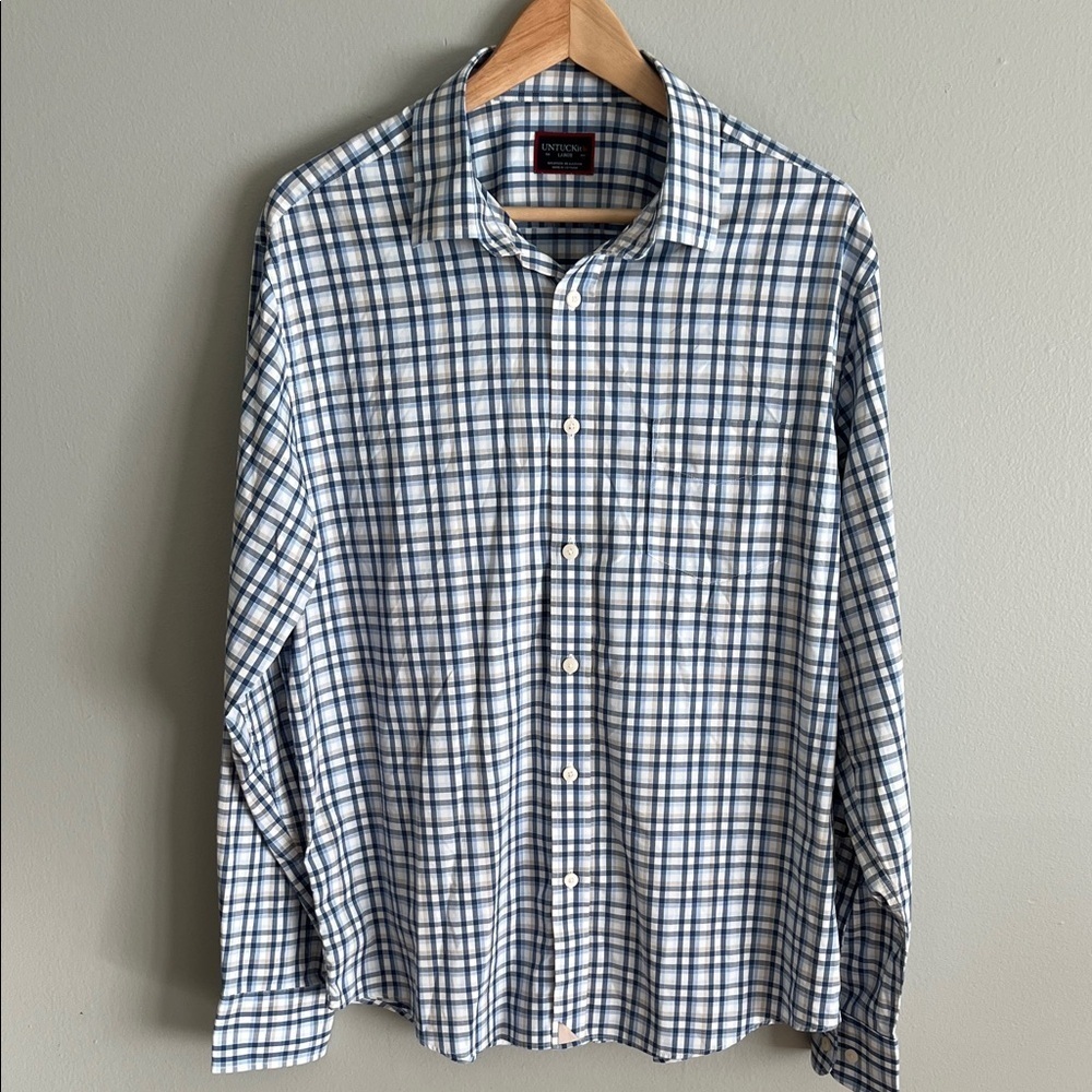 Untuckit Men’s Sardinia Button Down Shirt Size Large